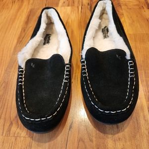 Koolaburra Lezly Black Moccasin Loafer Slippers by UGGS